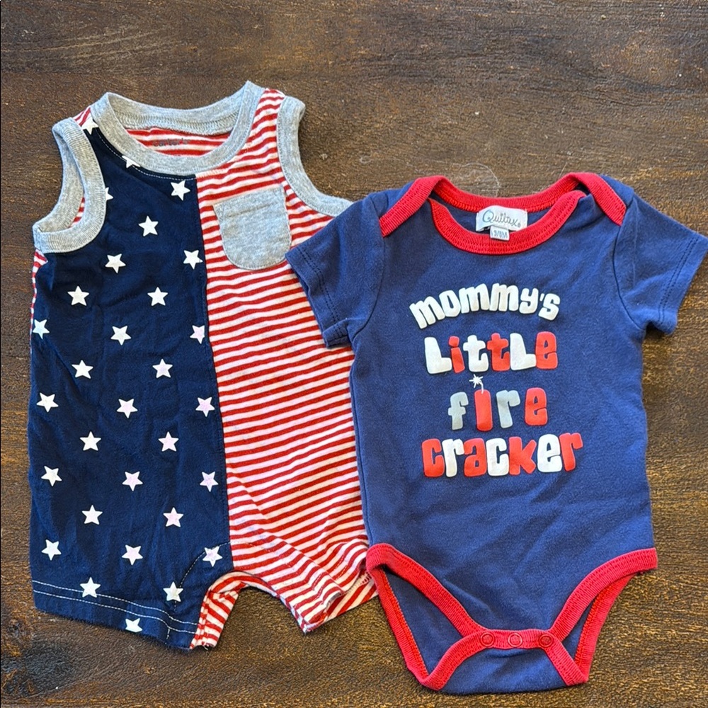 Patriotic Baby Romper and Onesie Set